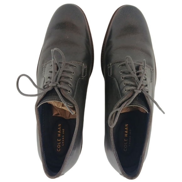 Cole Haan Warner Grand 360 8.5 Blue Brown Mens Postman Oxford Leather Lace Up - Picture 12 of 15